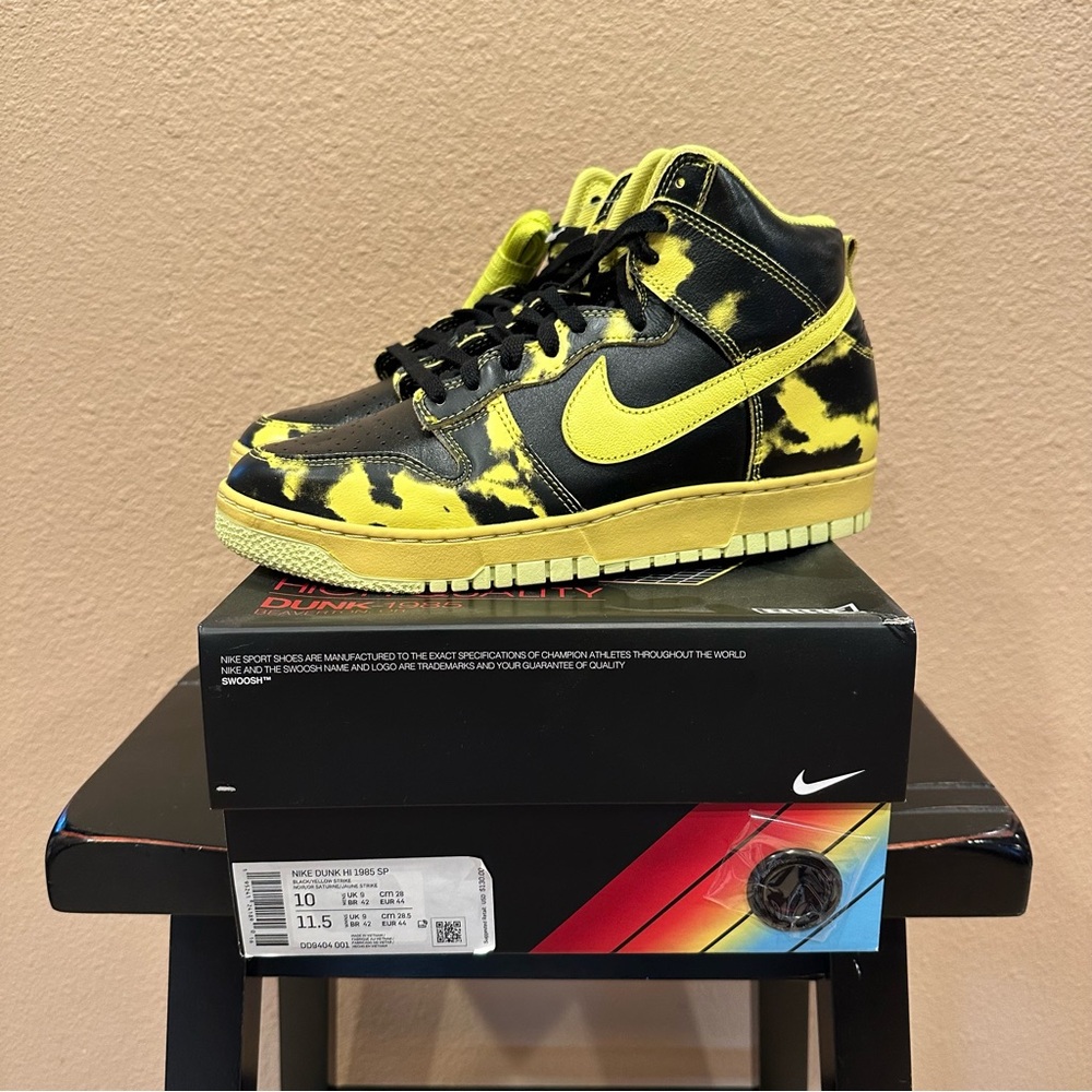 Nike Dunk High 1985 'Yellow Acid Wash'